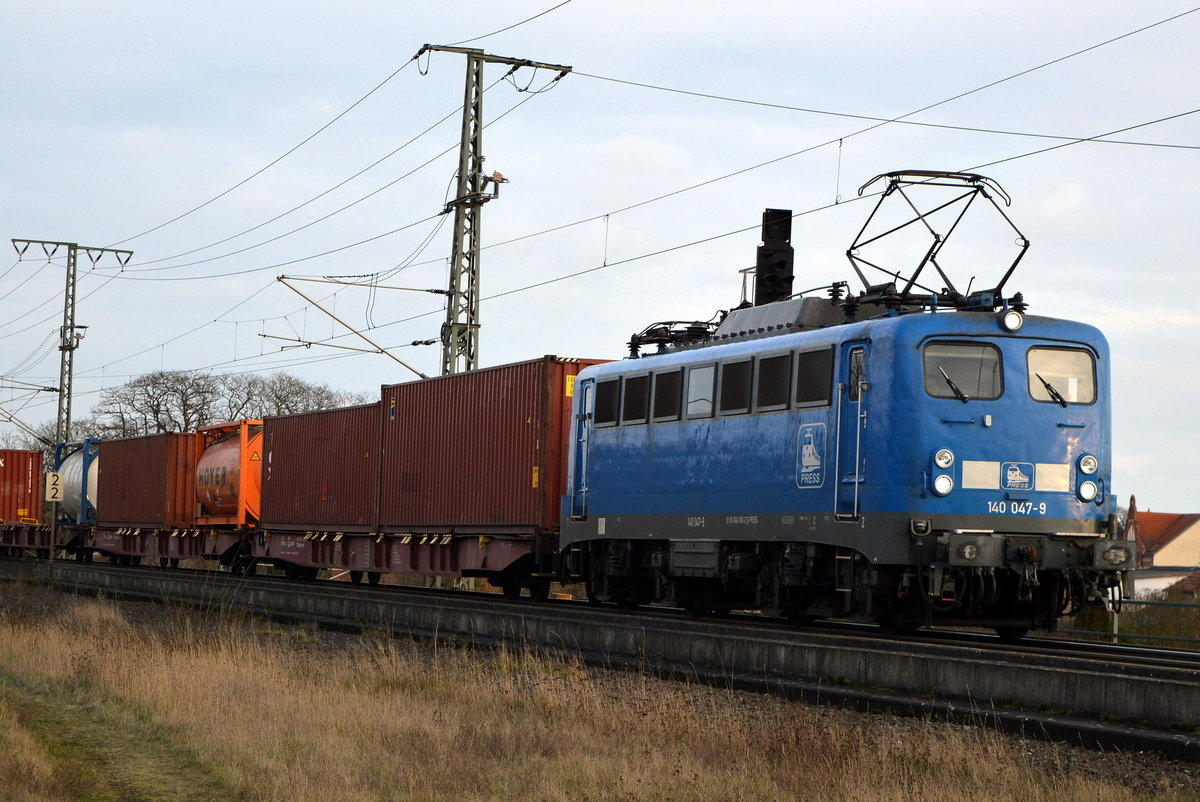 Am 22.01.2021 kam die 140 047-9 von METRANS (PRESS)  aus Richtung Stendal und fuhr weiter in Richtung Salzwedel .