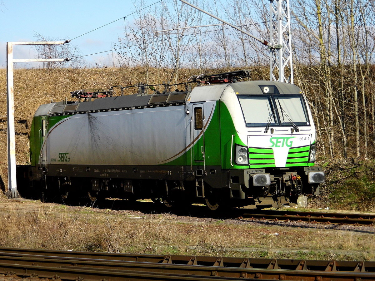 Am 22.02 .2019 war die 193 812-5 von der SETG (Railpool) in Borstel abgestellt .