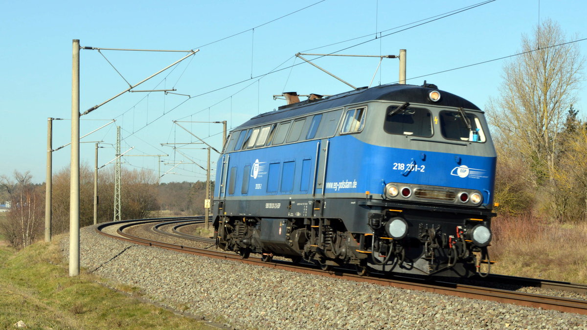 Am 22.02.2021 kam die 225 201-2 von der EGP aus Richtung Wittenberge und fuhr weiter in Richtung Stendal .