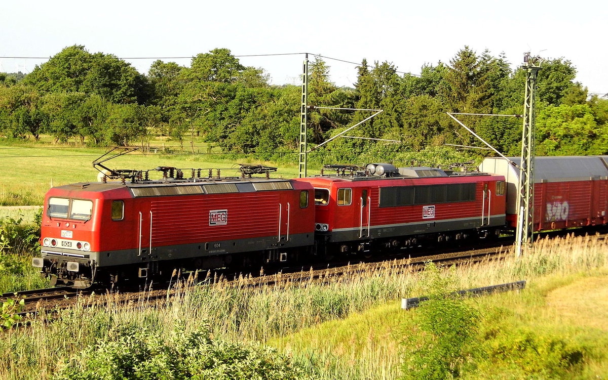 Am 22.06.2017 kamen die  143 257-4 und die 155 249-6 von der MEG - Mitteldeutsche Eisenbahn GmbH, aus Richtung Braunschweig und fuhr nach Stendal .