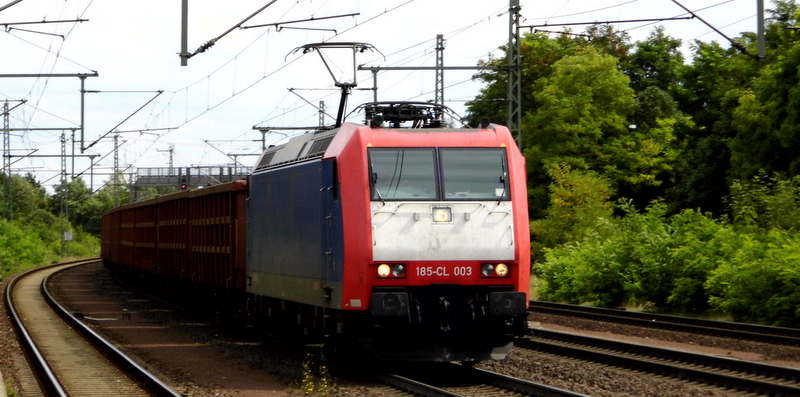Am 22.08.2014 kam die 185-CL 003 von der ITL aus Richtung Magdeburg nach Niederndodeleben und fuhr weiter in Richtung Braunschweig .