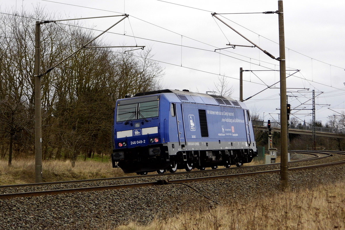Am 23.03.2018 fuhr die 246 049-2 von der Press von Niedergörne    nach  Stendal .