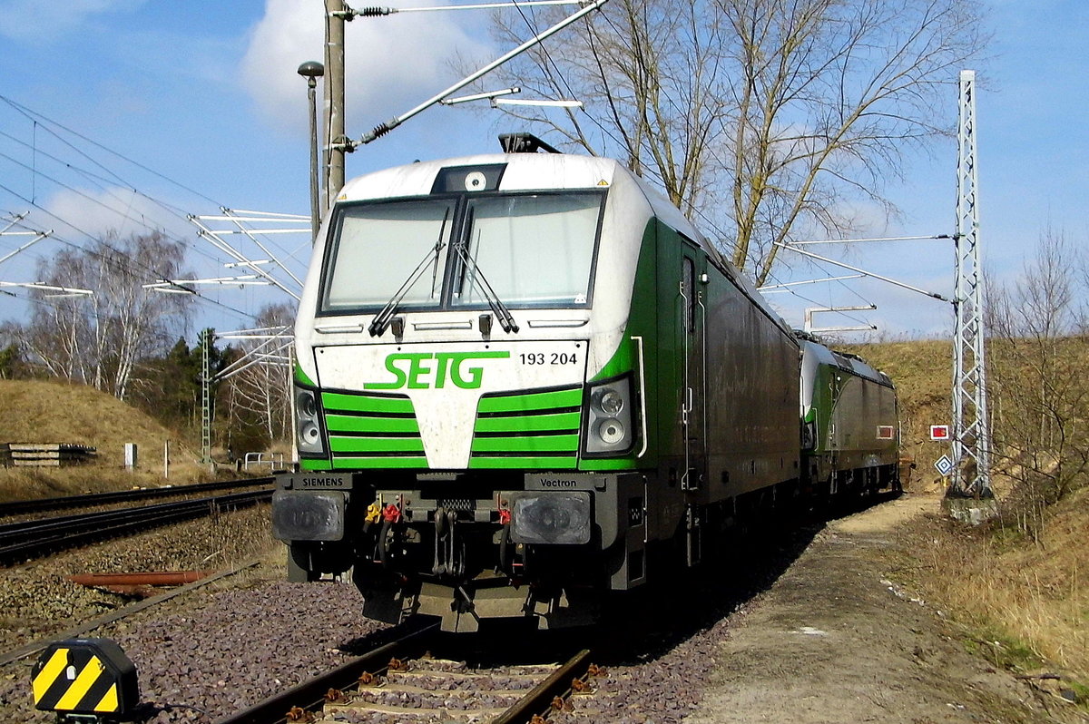 Am 24.03.2018 war   die 193 204-5 von der SETG (ELL) in Borstel abgestellt.