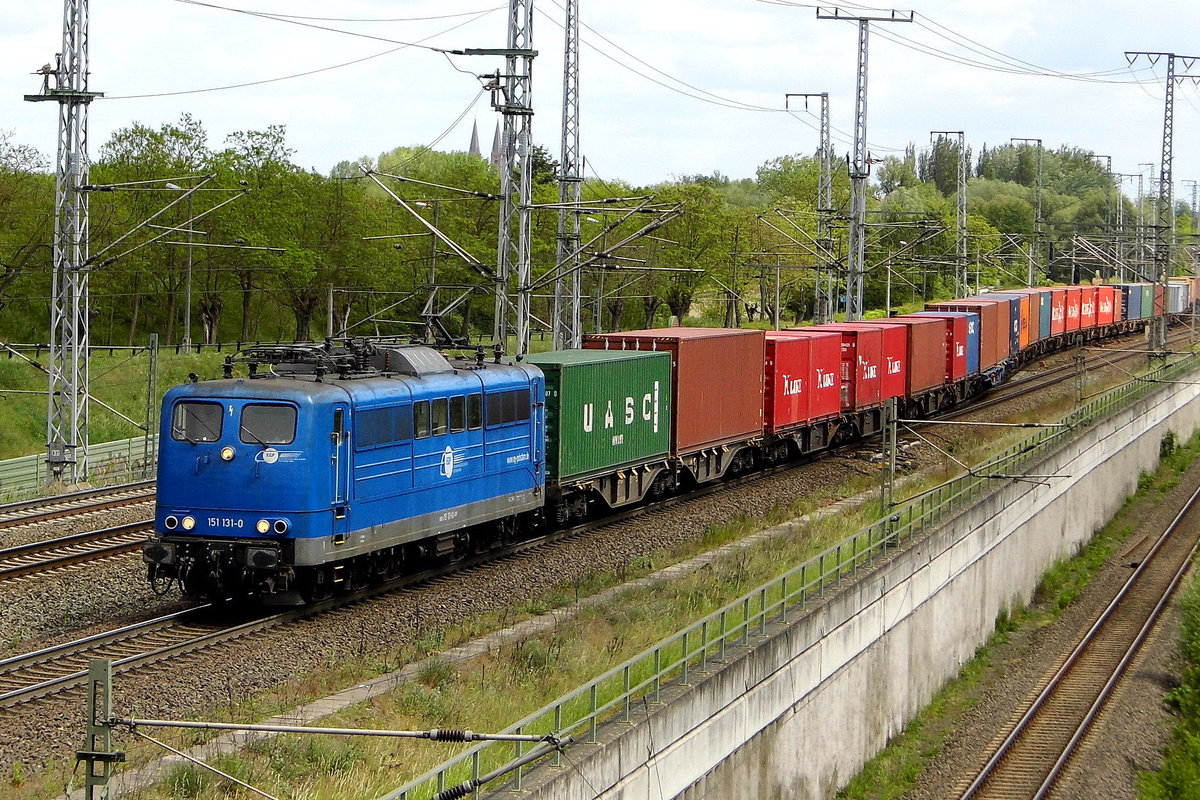 Am 24.05.2017 kam die 151 131-0 von der EGP aus Richtung Stendal und fuhr weiter in Richtung Salzwedel .
