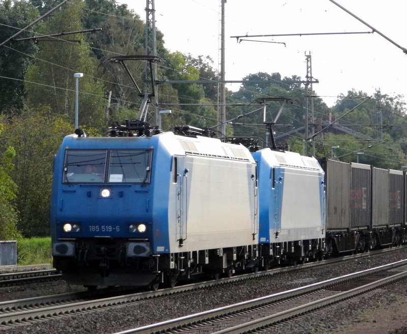 Am 24.09.2014 kam die 185 519-6 von der CFL Cargo  aus Richtung Magdeburg nach Niederndodeleben und fuhr weiter in Richtung Braunschweig . 