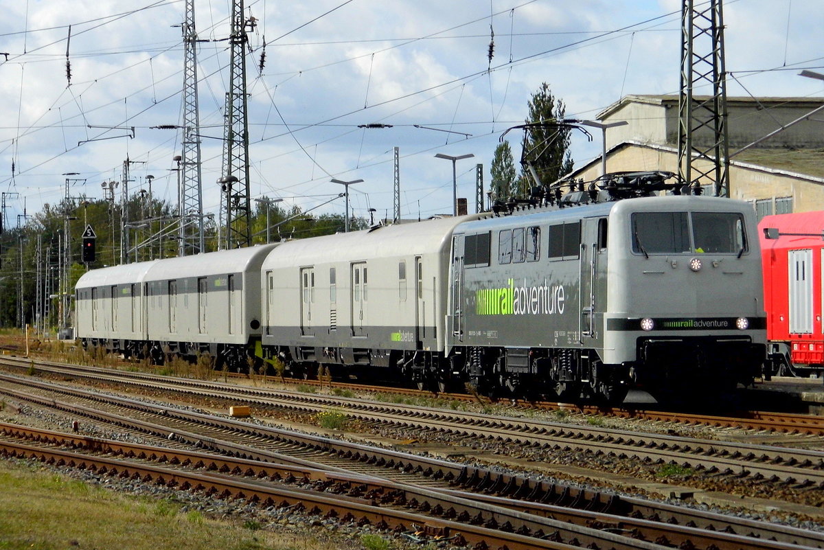 Am 24.09.2018 stand  die  111 210-1  von der  RailAdventure GmbH,  in Stendal .