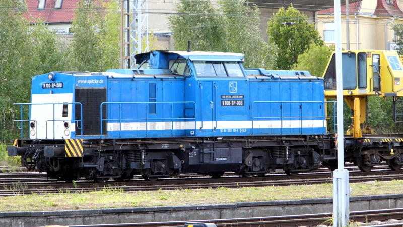Am 24.8.2014 stand die V 100-SP-008 in Stendal .