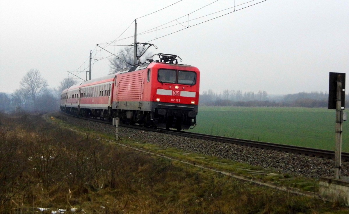 Am 25.01.2015 kam die 112 186 von der DB aus Richtung Salzwedel und fuhr nach Stendal . 