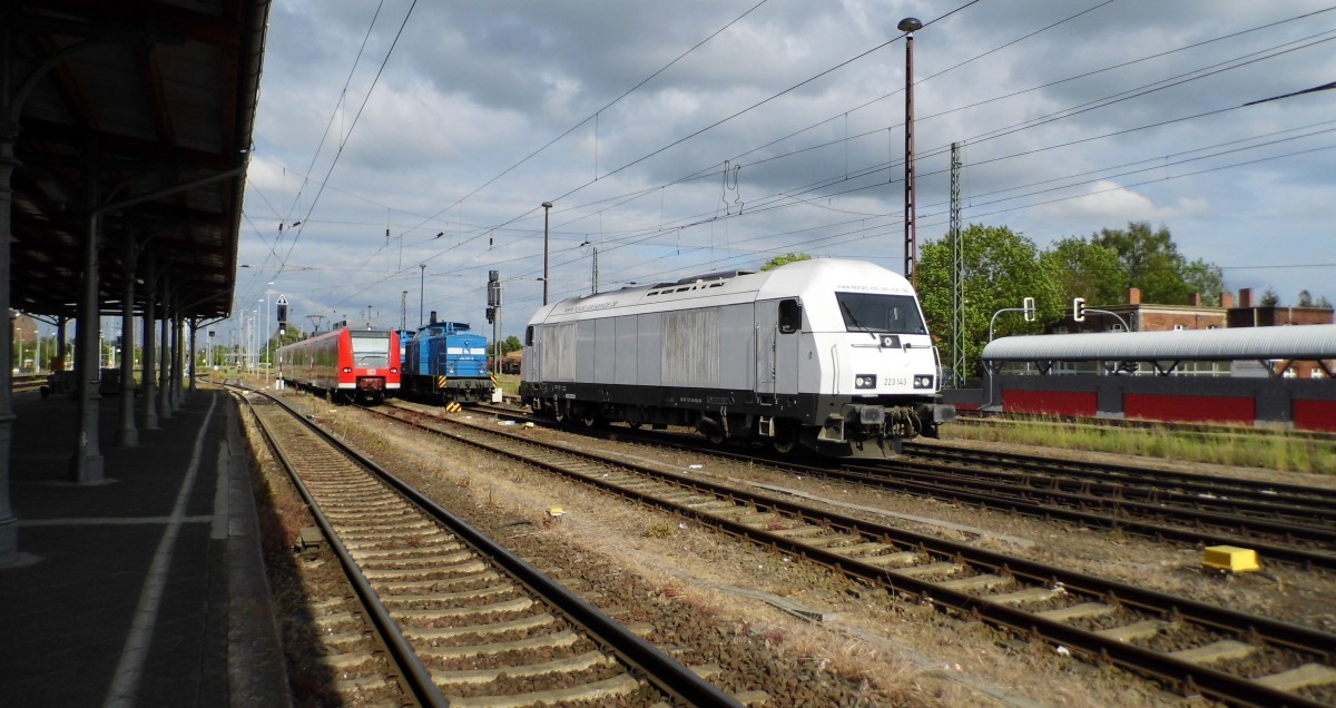 Am 25.05.2015 Rangierfahrt von der 223 143 von der nordic-rail-service in Stendal .
