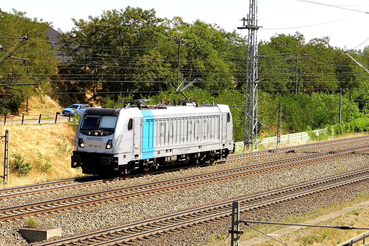 Am 25.07.2018 fuhr die 187 303-3 von der SETG (Railpool) von Stendal nach Borstel .