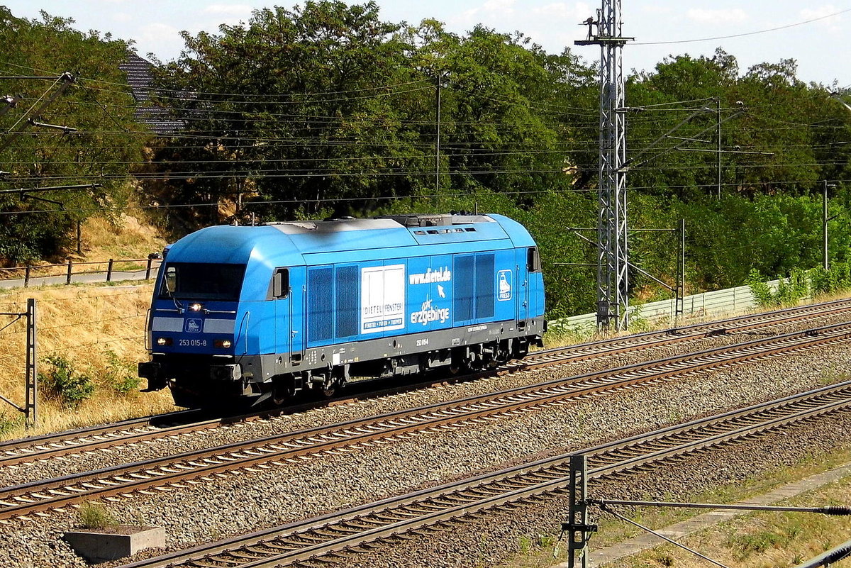 Am 25.07.2018 fuhr die 253 015-8 von der Press von Stendal     nach Niedergörne .