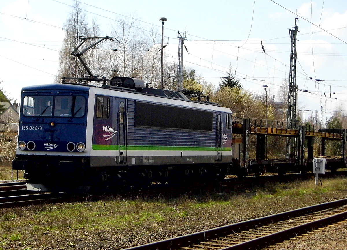  Am 26.03.2017 kam die 155 048-6 von der IntEgro (Press) aus Richtung Braunschweig nach Stendal und fuhr nach Magdeburg ,