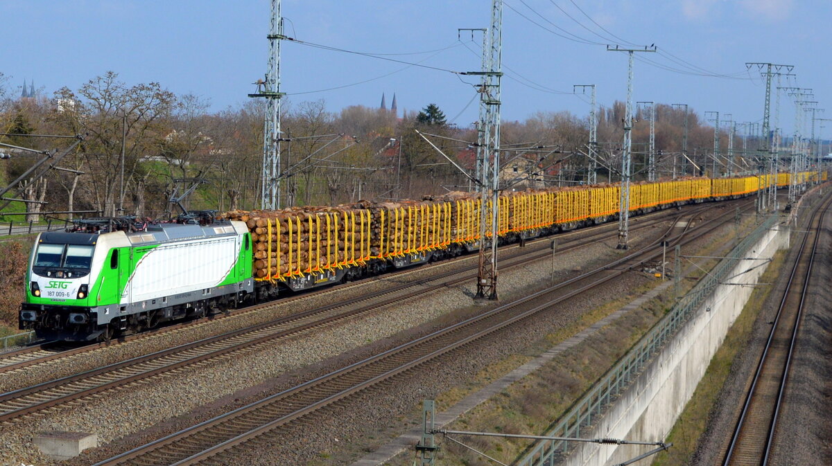 Am 26.03.2021 fuhr die 187 009-6 von der SETG (Railpool GmbH,) von  Stendal nach    Borstel .
