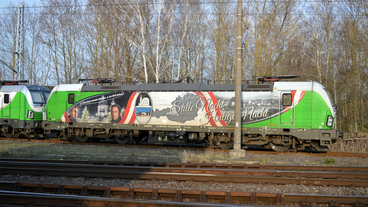 Am 26.03.2021 war die 193 219-3 von der SETG ( ELL) in Borstel abgestellt .