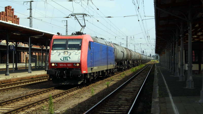 Am 26.07.2014 kam die 185-CL 003 von der ITL aus Richtung Magdeburg nach Stendal und fuhr weiter in Richtung  Salzwedel .