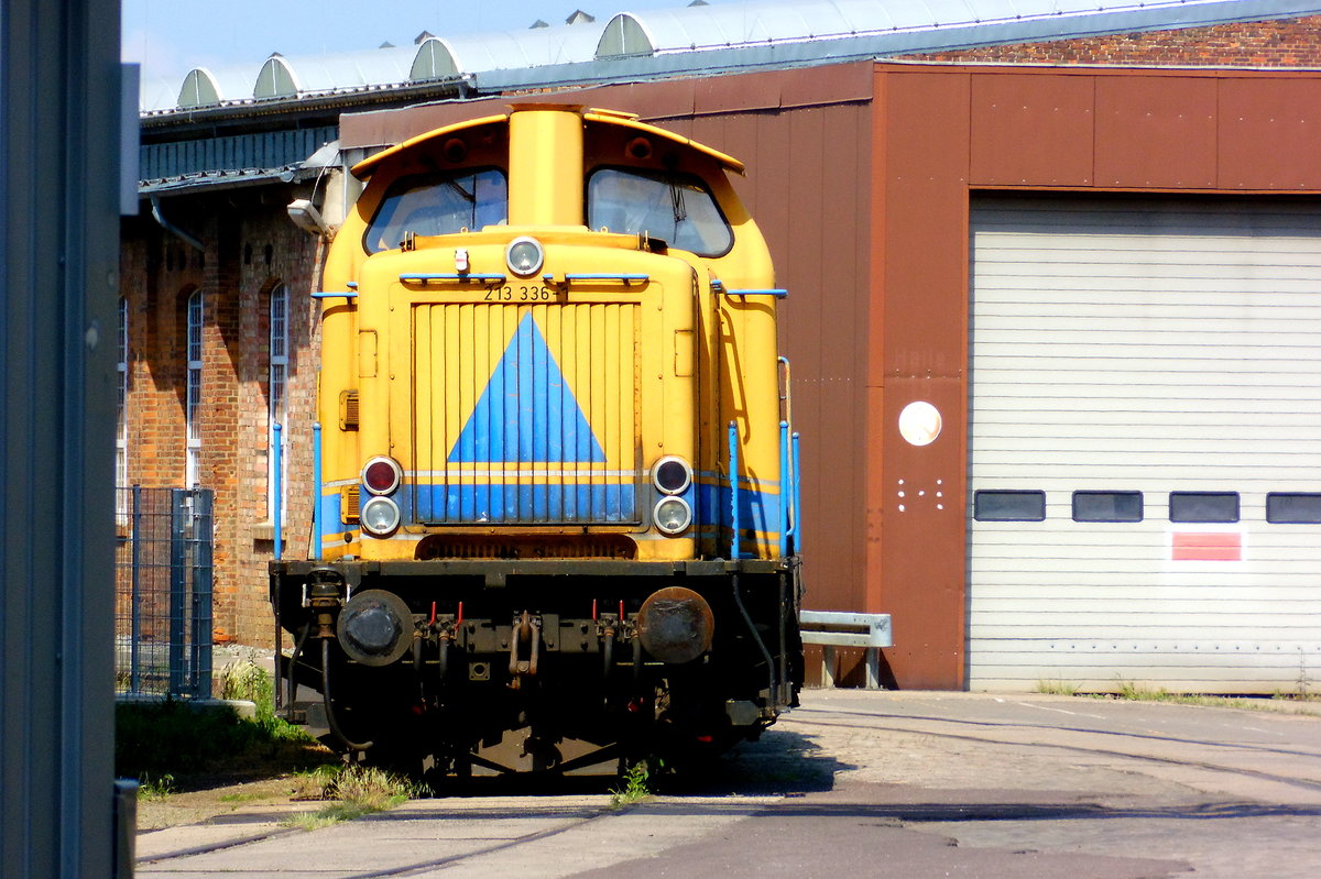 Am 27.05.2018 war die 213 336-1 von der RE Rheinische Eisenbahn GmbH, Linz im RAW Stendal abgestellt.