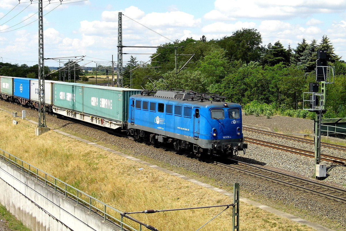 Am 27.06.2018 kam die 140 678-4 von der  EGP – Eisenbahngesellschaft Potsdam, aus Richtung  Salzwedel  nach Stendal .