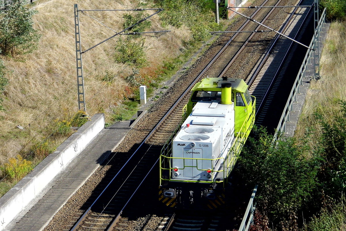 Am 27.09.2018 fuhr die G 1206 von CAPTRAIN  von  Braunschweig nach Stendal .