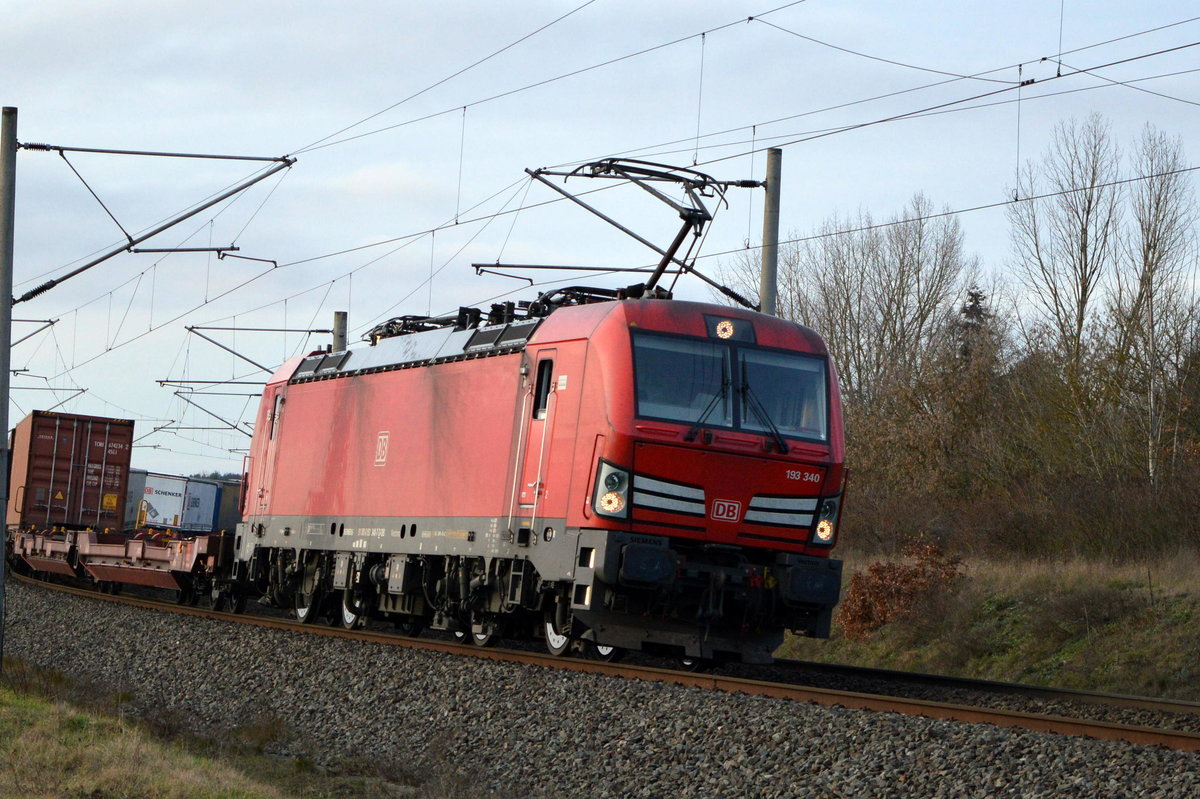 Am 28.01.2021 kam die 193 340-7 von DB Cargo Deutschland AG, aus Richtung Wittenberge und fuhr weiter in Richtung Stendal .