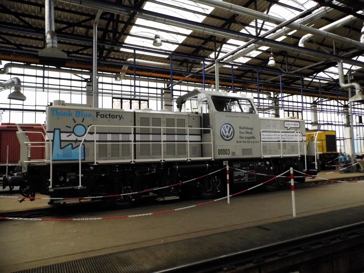 Am 30 .05.2015 stand die neue H3 Lok 1002 003-4 von   VW Werg .ALS im RAW Stendal bei Alstom Lokomotiven Service GmbH .