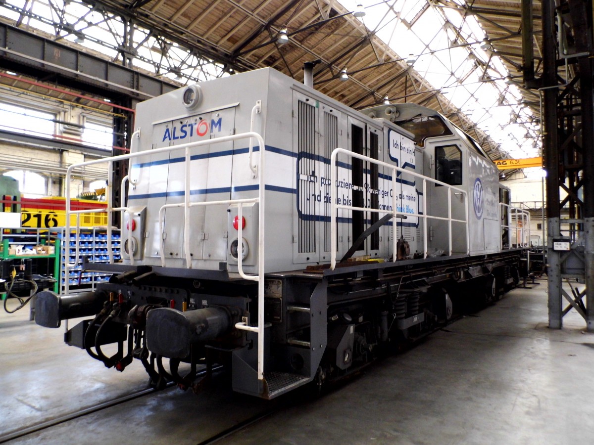 Am 30 .05.2015 stand die     von VW Werg .ALS im RAW Stendal bei Alstom Lokomotiven Service GmbH .