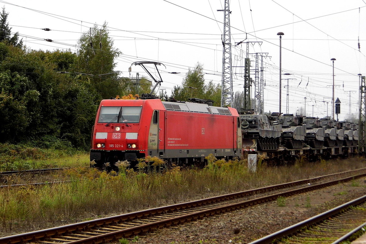 Am 30.09.2017 fuhr die 185 321-4 von    DB Schenker Rail Scandinavia A/S   von Stendal   nach Magdeburg . 