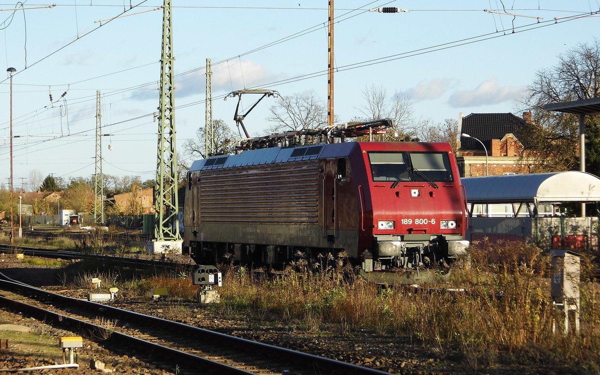 Am 30.10.2017 fuhr die 189 800-6 von der PRESS von Stendal nach Borstel .