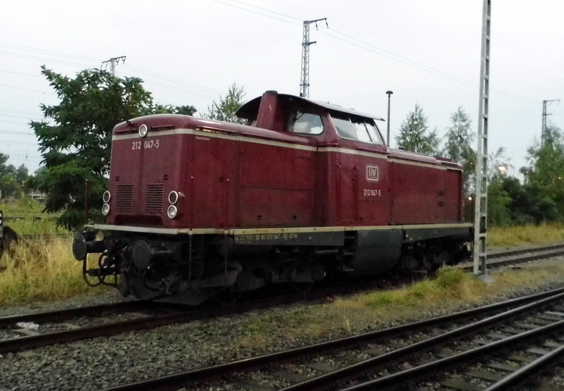 Am 3.08.2014 war die 212 047-5 von der EFW in   Stendal abgestellt.