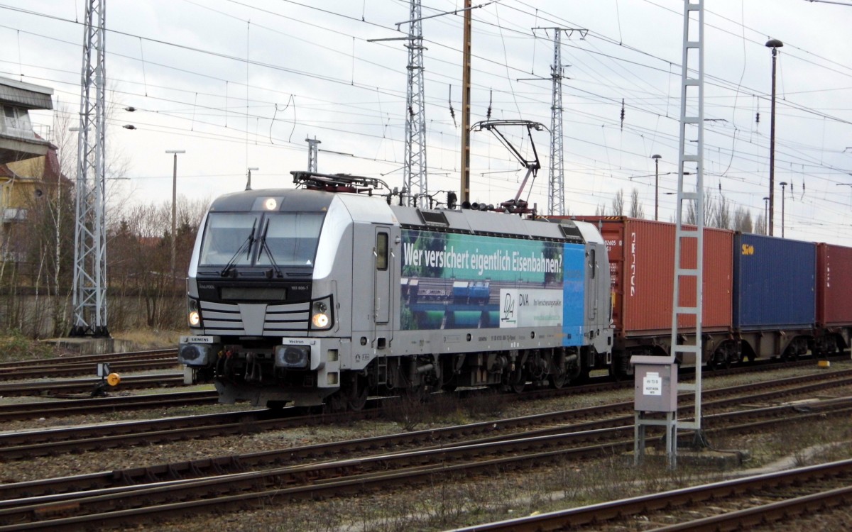  Am 31.01.2016 stand die 193 806-7 von der  evb Logistik (Railpool) in Stendal .