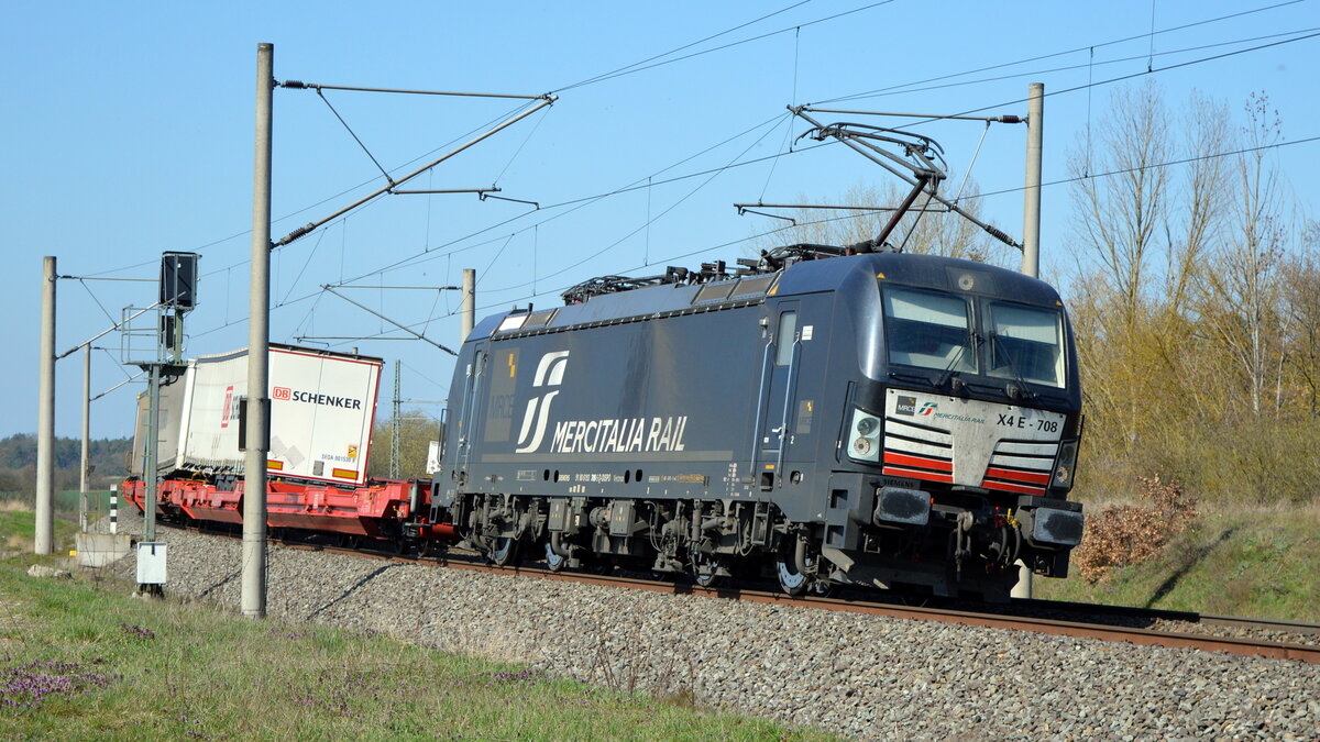 Am 31.03.2021 kam die 193 708-5 von der Mercitalia Rail S.r.l., ( MRCE Dispolok) aus Richtung Wittenberge und fuhr weiter in Richtung Stendal .