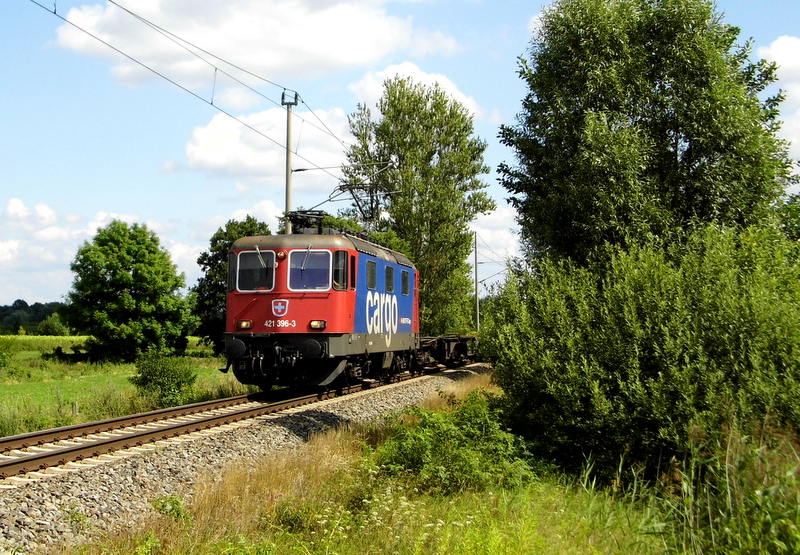 Am 31.07.2014 kam die 421 396-2 von der SBB Cargo aus Richtung   Stendal und fuhr nach    Salzwedel .