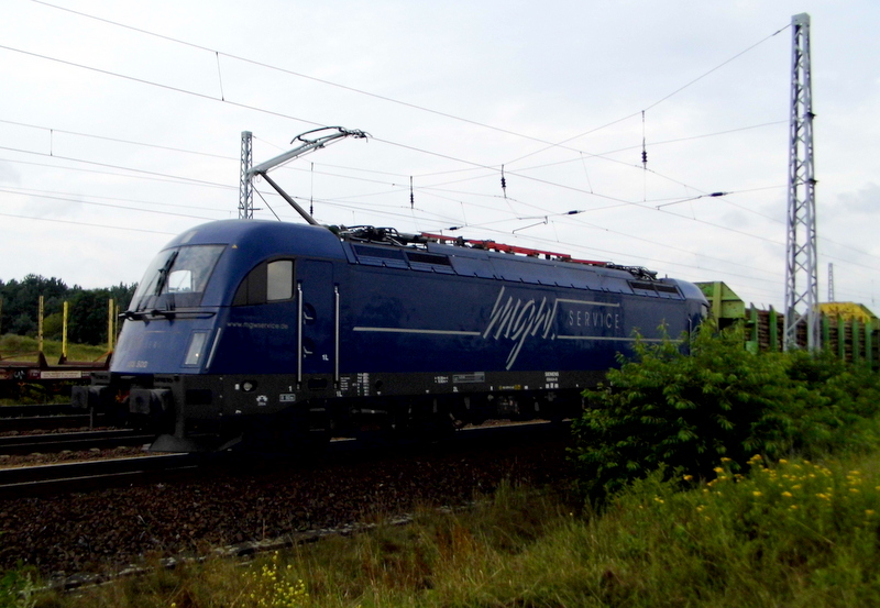 Am 5.08.2014 kam die 183 500 aus Richtung Wittenberge  nach Borstel bei Stendal  .  