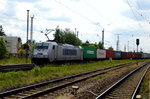 Am 21.05.2016 kam die 386 011-1 von METRANS aus Richtung Salzwedel nach Stendal und fuhr weiter in Richtung Magdeburg .