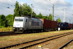 Am 26.06.2016 kam die 386 007-9 von METRANS aus Richtung Salzwedel nach Stendal und fuhr weiter in Richtung Magdeburg .