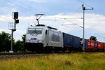 Am 30.06.2016 kam die  386 017-8 von METRANS aus Richtung Salzwedel und fuhr nach Stendal .