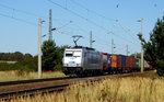 Am 31.08.2016 kam die 386 002-0 von METRANS aus der Richtung Stendal nach Demker und fuhr weiter in Richtung Magdeburg .