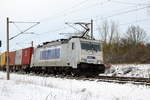 Am 01.02.2021 kam die 386 027-7 von METRANS  aus Richtung Wittenberge und fuhr weiter in Richtung Stendal .