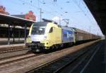 Am 22.05.2014 kam 182 025 mit einem Papierzug aus Richtung Magdeburg nach Stendal und fuhr weiter in Richtung Wittenberge.