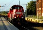 Am 12.08.2014 kam die 261 064-0 von der DB aus der Richtung Stendal nach Demker und fuhr weiter in Richtung Magdeburg .