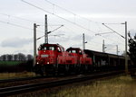 Am 31.03.2016 kamen die 261 081-4 und die 261 041-9  von der DB  aus der Richtung Stendal  nach Demker und fuhr weiter in Richtung  Magdeburg .