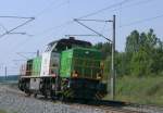 Am 10.06.2014   kam die  277 102   von der  SETG aus Niedergörne und fuhr nach Stendal .
