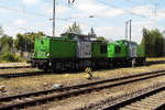 Am 14.07.2018 Rangierfahrt von der 202 787-8 und die  202 494-1 von der SETG - Salzburger Eisenbahn TransportLogistik GmbH, in Stendal .
