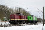 Am 01.02.2021 fuhren die 202 484-2 von der CLR - Cargo Logistik Rail-Service GmbH, und die 202 287-9 von der SETG ( SRA ) von Stendal nach Niedergörne .