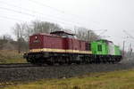 br-1-202-dr-v-100/725655/am-04022021-fuhren-die-202-484-2 Am 04.02.2021 fuhren die 202 484-2 von der SETG ( CLR - Cargo Logistik Rail-Service GmbH,) und die 202 287-9 von der SETG ( SRA ) von Stendal nach Niedergörne .