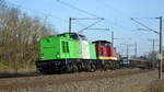 Am 20.02.2021 fuhren die 202 484-2 von der SETG ( CLR - Cargo Logistik Rail-Service GmbH,) und die 202 494-1  von der SETG ( SRA ) von Stendal  nach Niedergörne .