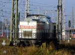 Am 4.10.2014 war die 203 166-4   von STRABAG Rail GmbH in Stendal  abgestellt .