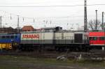 Am 22.11.2014 war die 203 166-4  von der STRABAG Rail GmbH  in Stendal abgestellt .
