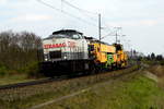 Am 24.04.2017 kam die  203 841-2 von  STRABAG Rail GmbH, aus Richtung Stendal und fuhr weiter in Richtung Salzwedel .