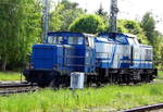 br-1-203-dr-v-100/556762/am-17052017-kam-die-203-205-0 Am 17.05.2017 kam die  203 205-0 von der  D&D Eisenbahngesellschaft mbH, aus Richtung Magdeburg nach Stendal .