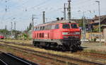 Am 15.06.2017 kam die 218 261-6 von der Bahnbau Gruppe  aus Richtung Magdeburg nach Stendal .